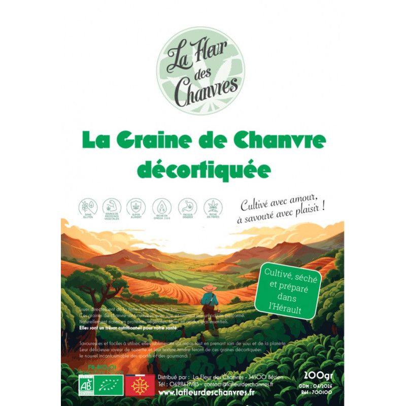 graines de chanvre décortiquées